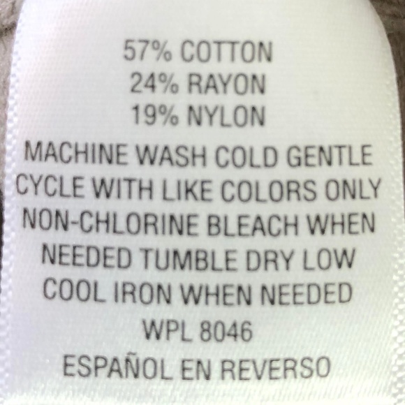 Style & CO Petite Cream Fringe Cowl Neck LS Top PP - Picture 5 of 6